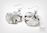 Ironwood Leaf Earrings with Silver Finish