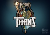 Alternate Legend of Titans Logo Design feat. Athena (early version)