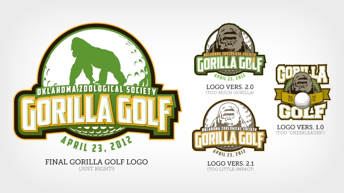 Gorilla Golf Logo Iterations